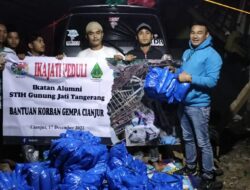 Salurkan Bantuan, Pengurus IKAJATI Datang Langsung ke Lokasi Terdampak Gempa Cianjur