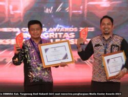 DBMSDA Kabupaten Tangerang Raih Penghargaan Sinergitas Eksekutif-Legislatif Media Center Awards 2023