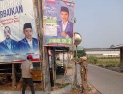 Diduga Marak Yang Melanggar, Panwaslu Panongan Kembali Tertibkan Alat Peraga Kampanye