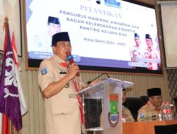 Lantik Kwartir Ranting Kelapa Dua, Maesyal Rasyid Harap Pengurus Mampu Tingkatkan Karakter Generasi Muda