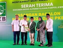 PKB Rilis Hasil Survei Internal, Pasangan Maesyal Rasyid – Intan Nurul Hikmah Unggul