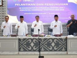 29 Koordinator Olahraga Tingkat Kecamatan di Kabupaten Tangerang Resmi Dilantik